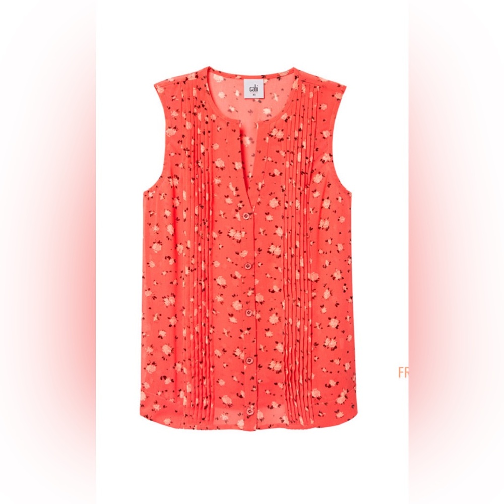 Cabi womens floral sheer top size small